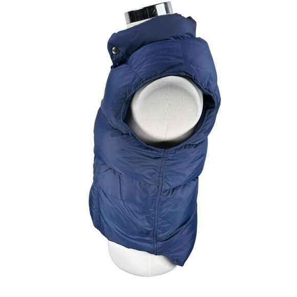 Vintage Woolrich Down Puffer Vest Womens Medium Blue Insulated Snaps 90s - Picture 3 of 11